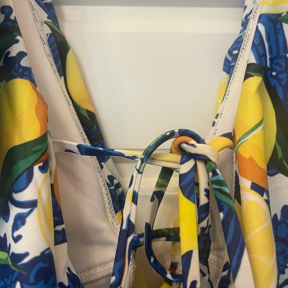 Sporlike Amazon Vibrant Lemon Print Swimsuit New Without Tag - Picture 5 of 8